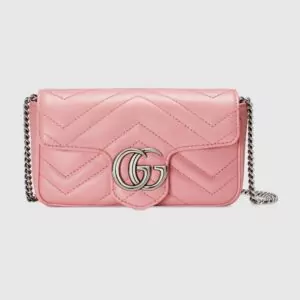 Luxury Gucci Marmont leather shoulder bag Pink Reps